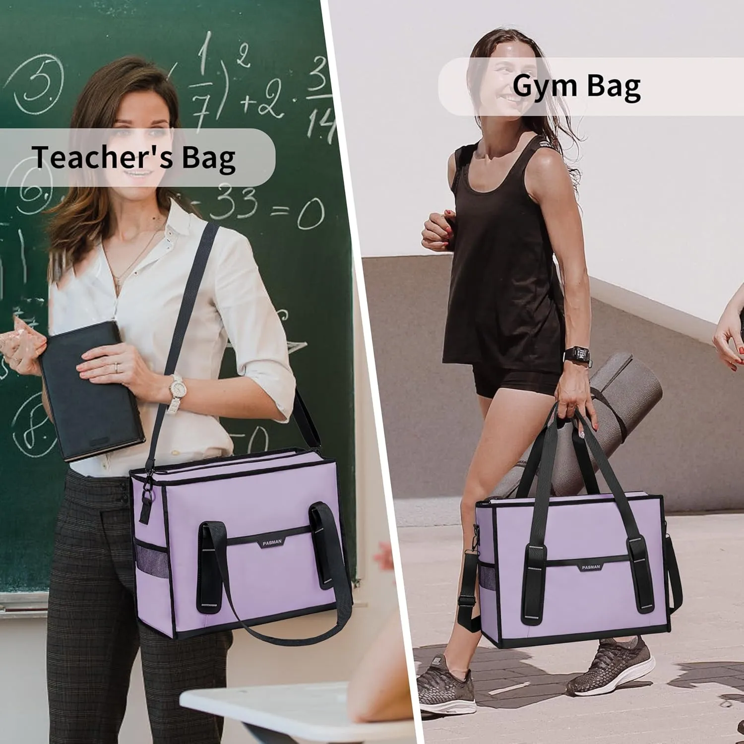 Tote Bag for Women,Utility Large Work Tote Bag with Reinforced Pockets, Waterproof Nurse Bag,for Travel,Teacher