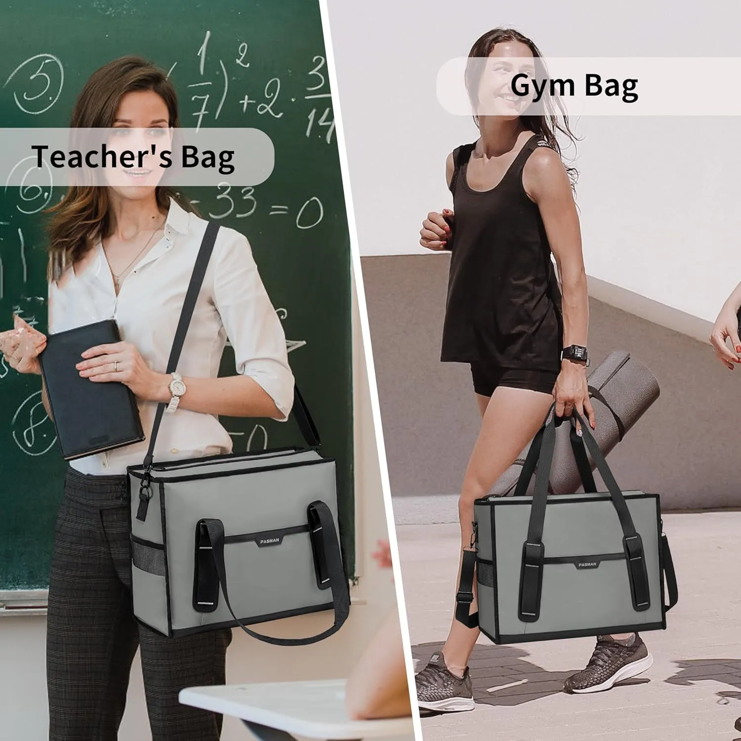 Tote Bag for Women,Utility Large Work Tote Bag with Reinforced Pockets, Waterproof Nurse Bag,for Travel,Teacher