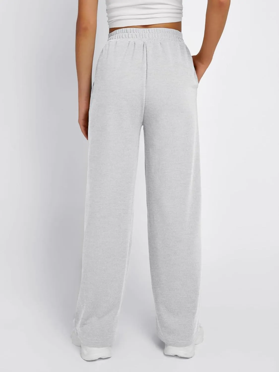 Trendy Queen Wide Leg Sweatpants Women Fashion High Waisted Baggy Flared Pants Athletic Joggers with Pockets 2025