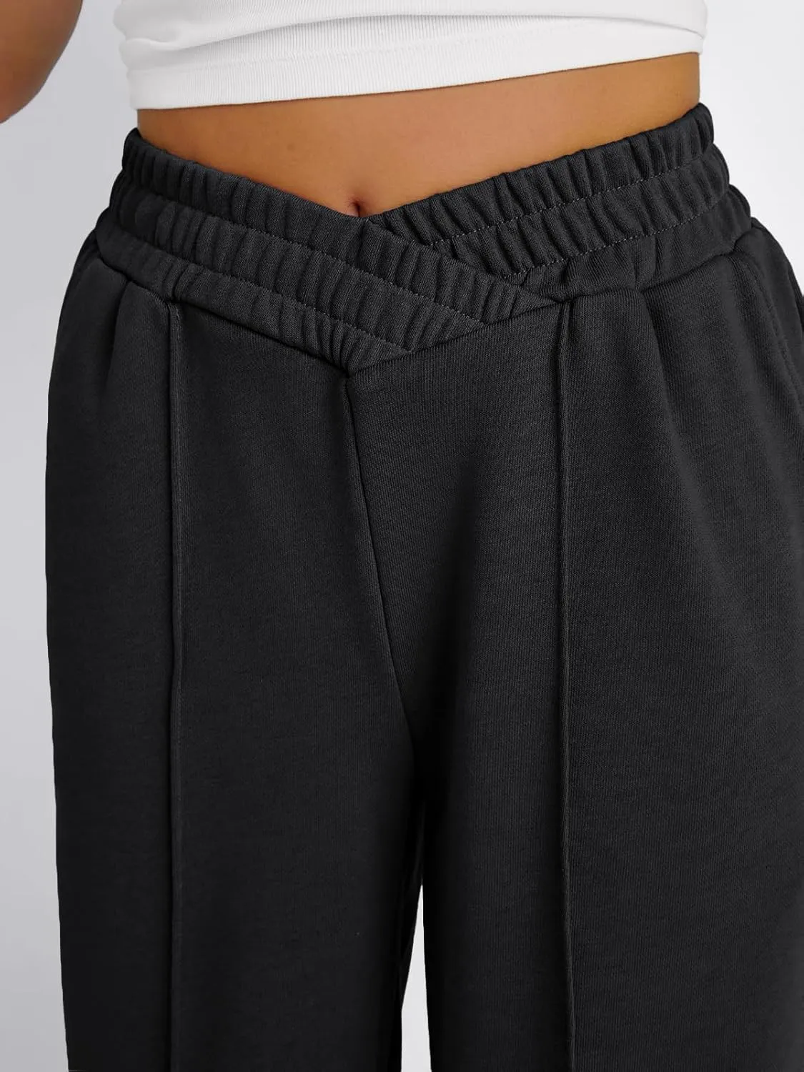 Trendy Queen Wide Leg Sweatpants Women Fashion High Waisted Baggy Flared Pants Athletic Joggers with Pockets 2025