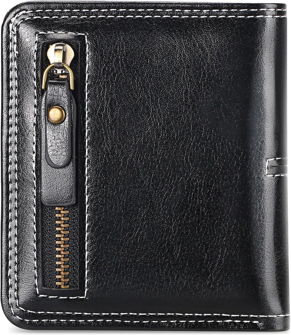 Wallet Women RFID Blocking Small Bifold Leather Pocket Wallet Zipper Coin Pocket Ladies Mini Purse with ID Window