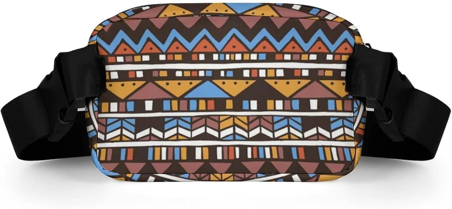 Women and Mens Waterproof Fanny Pack for Hiking/Cycling - Adjustable Waist Pack Compatible with Southwestern Aztec Native American Decoration
