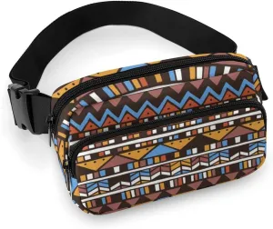 Women and Mens Waterproof Fanny Pack for Hiking/Cycling - Adjustable Waist Pack Compatible with Southwestern Aztec Native American Decoration