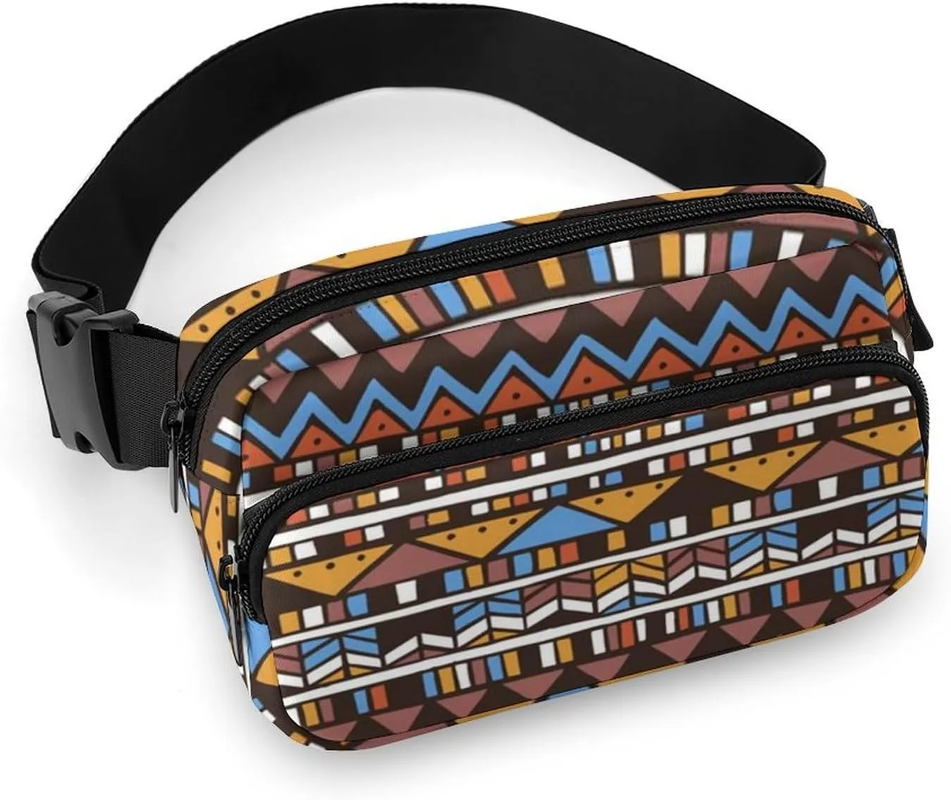 Women and Mens Waterproof Fanny Pack for Hiking/Cycling - Adjustable Waist Pack Compatible with Southwestern Aztec Native American Decoration