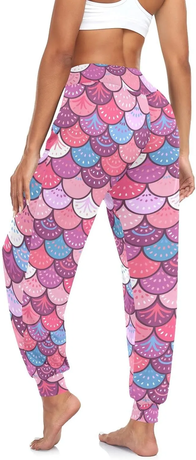 Women's Harem Pants High Waist Yoga Boho Trousers Bohemian Beach Pants