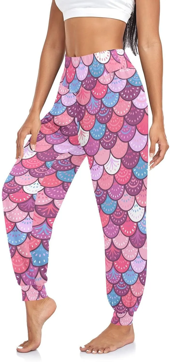 Women's Harem Pants High Waist Yoga Boho Trousers Bohemian Beach Pants