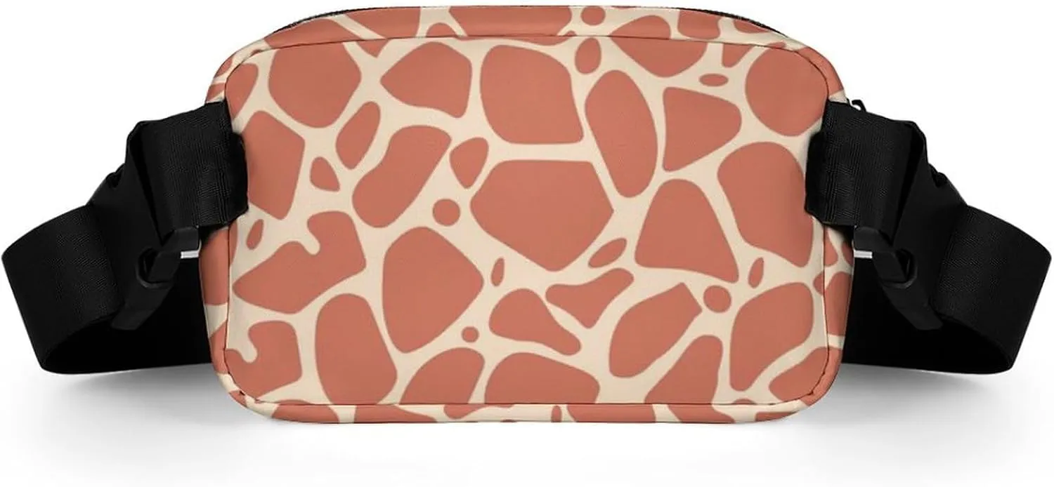 Womens Outdoor Sports Fanny Pack Waterproof Belt Bag Compatible with Giraffe Skin Texture for Hiking/Cycling/Running