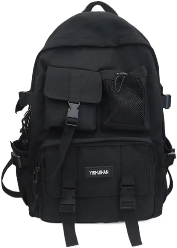 Y2k Preppy Backpack Nylon Casual Daypack Aesthetic College Laptop Backpack Canvas Backpack Travel Backpack