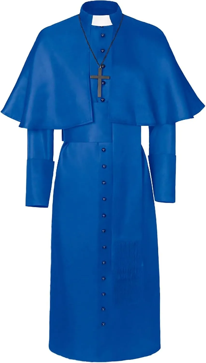 ZYXTIM Church Robe Gothic Medieval Vintage Renaissance Priest Robe Cape Minister Clergy Gown Cloak Cape